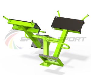 Купить Уличный тренажер сдвоенный для разгибательных мышц спины и больших ягодичных мышц в Ангарске 