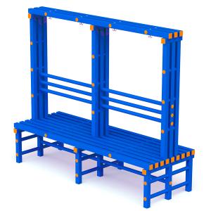 Купить Скамья-вешалка двухсторонняя 2000х734х1700 мм в Ангарске 