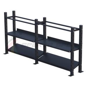 Купить Модульный стеллаж для гантелей, гирь и медболов 2580х430х1200 (2 секции) в Ангарске 