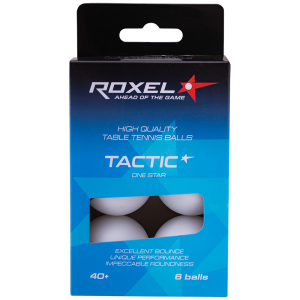 Купить Мяч для настольного тенниса Roxel 1* Tactic, белый, 6 шт в Ангарске 