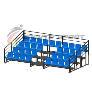 Купить Трибуна для зрителей 4 ряда на 34 места с перилами в Ангарске 