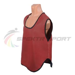 Купить Манишка футбольная односторонняя Spektr Sport красная, р.36-40 в Ангарске 