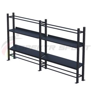 Купить Модульный стеллаж для гантелей, гирь и медболов 3780х430х1950 (2 секции) в Ангарске 