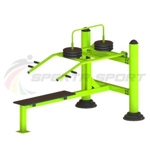 Купить Уличный тренажер для развития мускулатуры плечевого пояса с изменяемой нагрузкой из положения лежа в Ангарске 