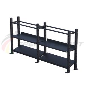 Купить Модульный стеллаж для гантелей, гирь и медболов 3780х430х1200 (2 секции) в Ангарске 