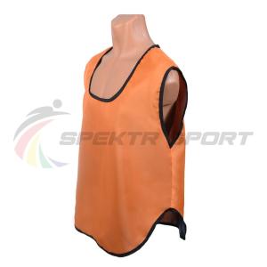Купить Манишка футбольная односторонняя Spektr Sport оранжевая, р.36-40 в Ангарске 