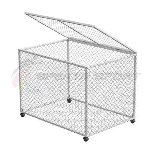 Купить Корзина для хранения мячей передвижная металлическая (сетка) разборная в Ангарске 