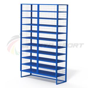 Купить Стеллаж для хранения инвентаря закрытый 1240х440х2000 (разборный) 11 полок в Ангарске 