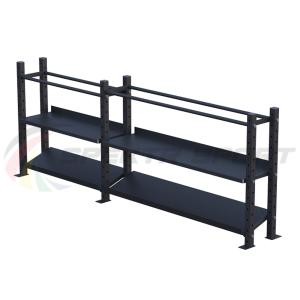 Купить Модульный стеллаж для гантелей, гирь и медболов 3180х430х1200 (2 секции) в Ангарске 