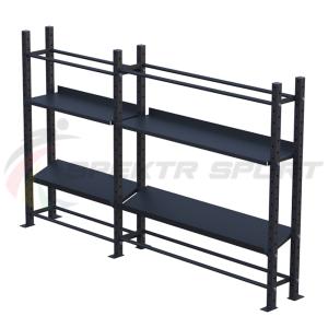 Купить Модульный стеллаж для гантелей, гирь и медболов 3180х430х1950 (2 секции) в Ангарске 