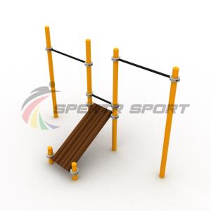 Купить Турники разновысотные Воркаут с лавочкой для пресса SP WRK-36_76mm в Ангарске 