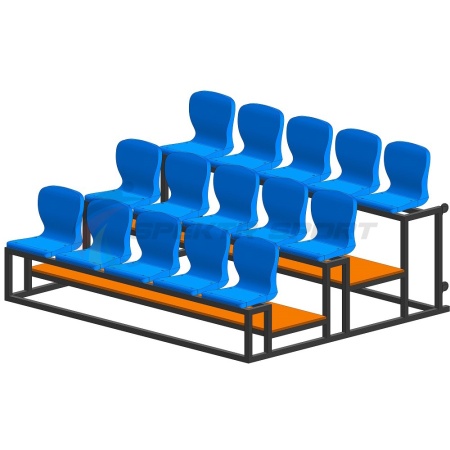Купить Трибуна мобильная 3 ряда сиденья пластиковые на 15 мест в Ангарске 